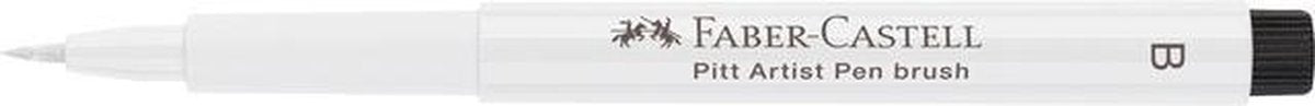 Stylo à dessin Faber-castell - stylo d'artiste Pitt - pinceau - blanc - fc-167401