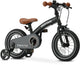 Vélo enfant de luxe Deryan 12 pouces - 3 en 1 - draisienne - noir