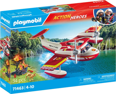 Playmobil Action Heroes Fireplace Plane avec fonction d'extinction 71463