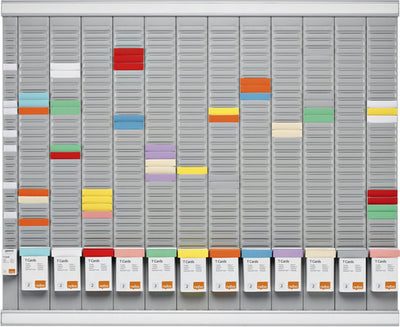 Agenda annuel nobo 80x60x1,5cm gris planning annuel-mensuel