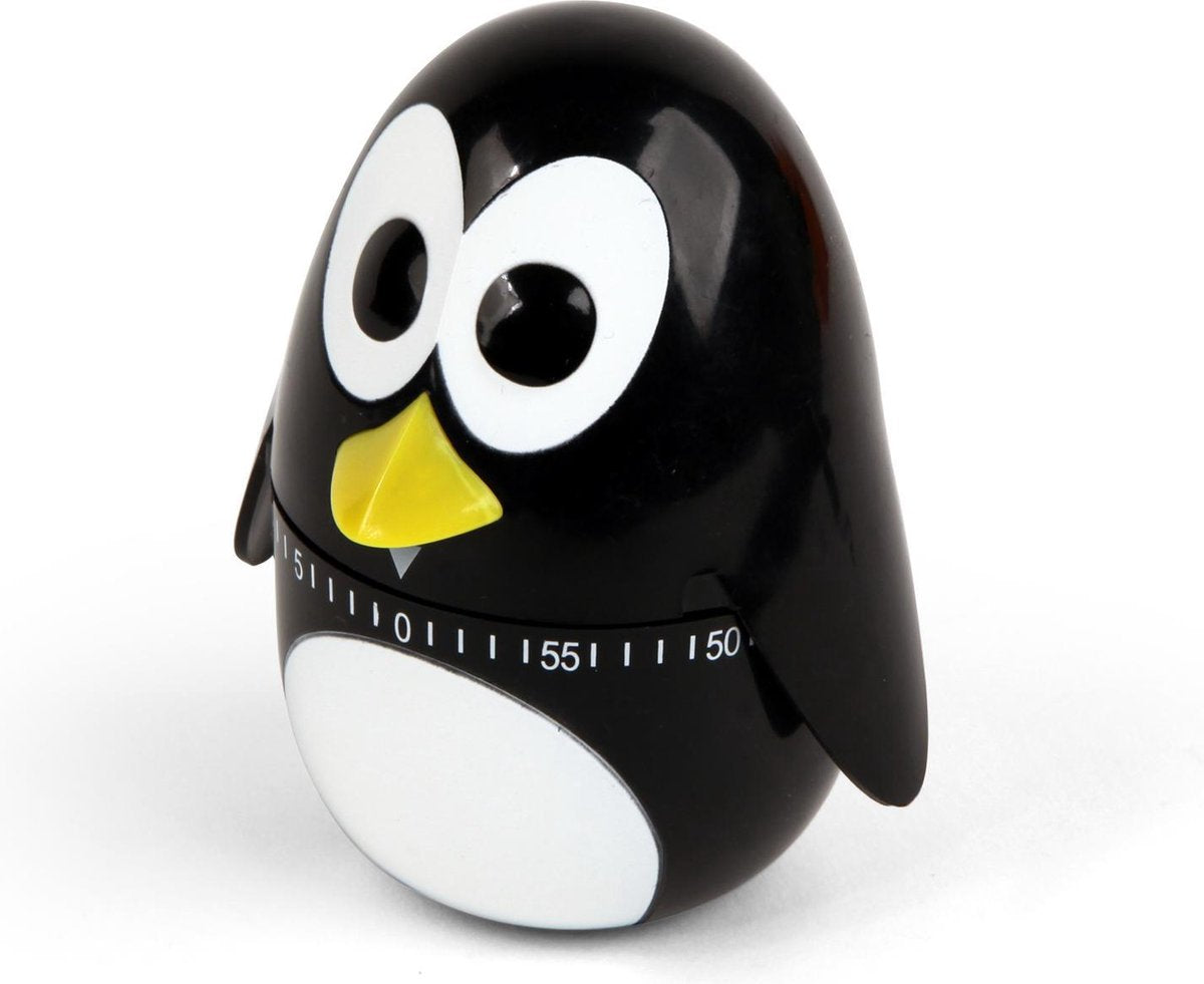 Minuteur de cuisine Kikkerland - en forme de pingouin - Minuterie de 60 minutes - Accessoires de cuisine