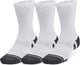 Under armour ua performance tech 3pk crew-wht chaussettes de sport unisexes - blanc - gris jet