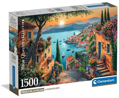 Clementoni - puzzle - 1500 pièces - marches vers le port 2025 - puzzle pour adultes - collection de haute qualité