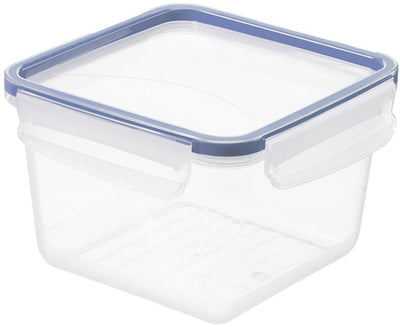 Récipient pour produits frais carré 1,4 l clic lock bleu | 2 pièces