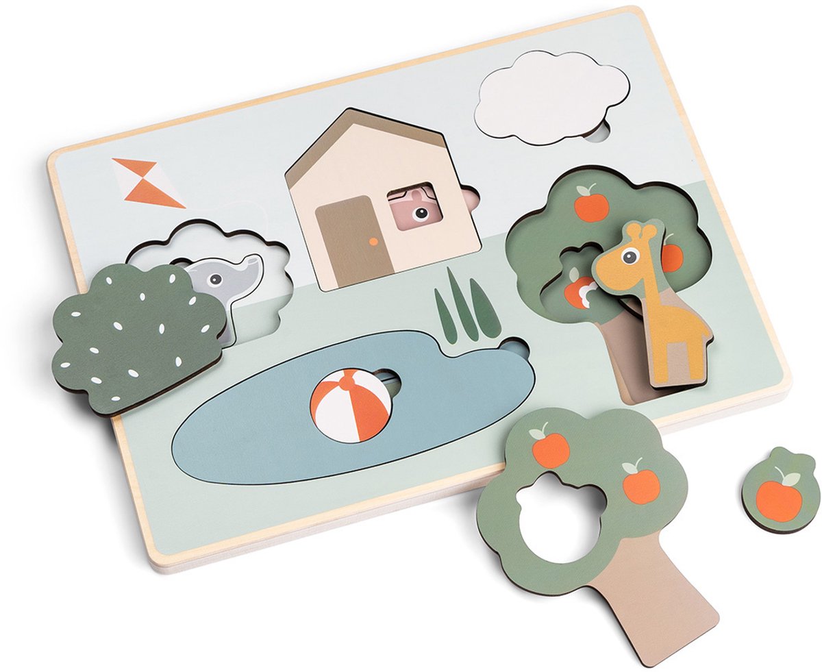 Fait par le puzzle de couche en bois de cerf, 10e.