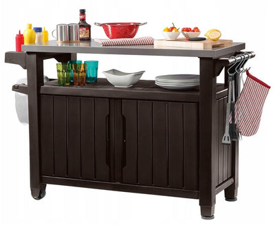 Keter grill table bar jardin rangement 183l xl