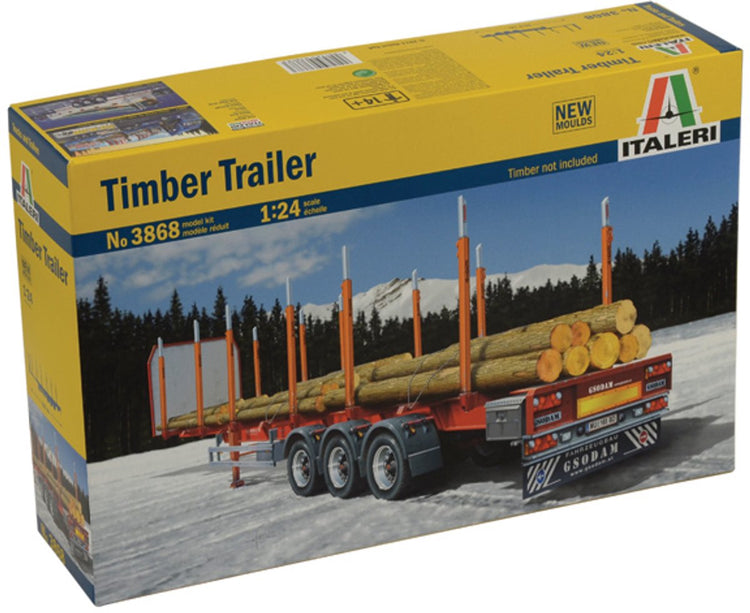 Remorque à bois Italeri - construction de modèles pour troncs d'arbres et bois - échelle 1:24