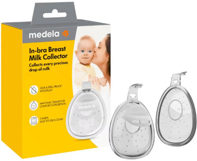 Medela collecteur de lait maternel en soutien-gorge - recueille le lait maternel - discret dans le soutien-gorge - forme anatomique - silicone souple