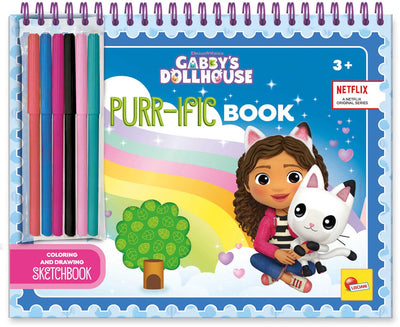 Carnet de croquis de maison de poupée de Lisciani Gabby, livre de coloriage et de dessin en présentoir 8