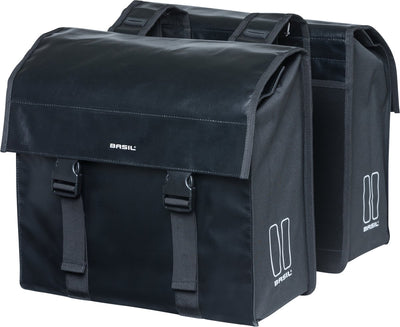 Basil Urban Load Double Bicycle Bag - Noir