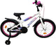 Vélo enfant Volare Lily - filles - 18 pouces - blanc rose violet - deux freins à main