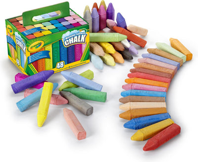 Crayola - craie de trottoir - 48 morceaux de couleurs intenses - facile à laver