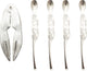 Point-virgule Coffret 5 pièces fourchettes à homard et pinces à homard en inox 13,5x5,3x1cm