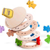 Bigjigs Game d'empilement en bois ours en peluche.