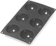 Lékué moule à pâtisserie 6 demi-sphères - silicone - noir