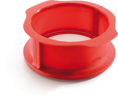 Poêle à charnière ronde Lékué avec plaque céramique ø 15 cm - rouge