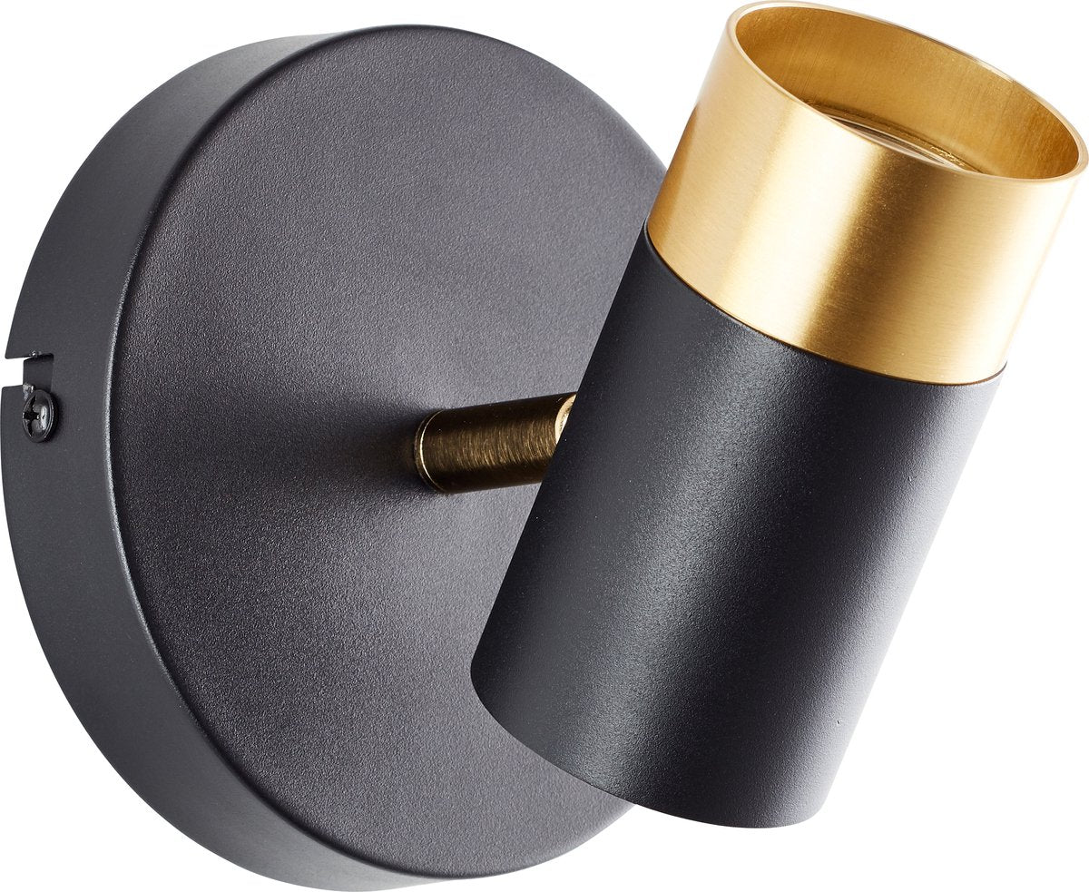 Brilliant ag brillant vigolo - spot de plafond - gu10 1x5w - 3000k - or noir