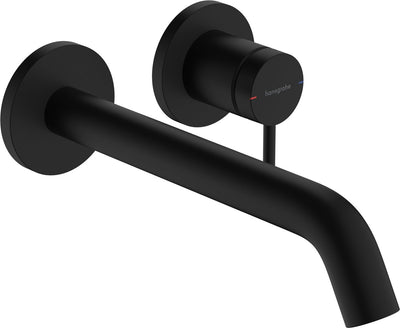 Hansgrohe tecturis s - robinet de lavabo à encastrer - pour montage mural - commande à levier unique - bec de 22,5 cm - noir mat