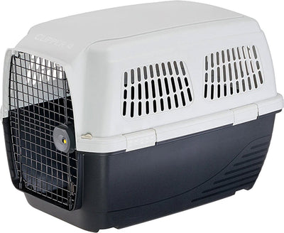 Ferplast caisse de transport clipper 4 blanc noir - caisse de transport pour chien - 71x50x51 cm