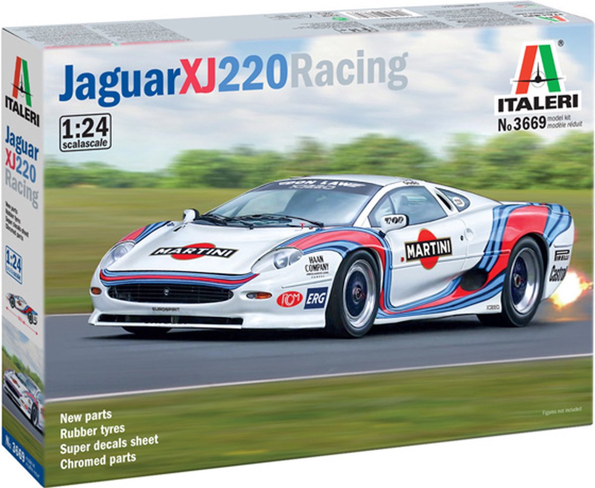 Italeri modèle kit voiture - 3669 jaguar xj220 racing - r voiture plastique - 1:24 - modélisme