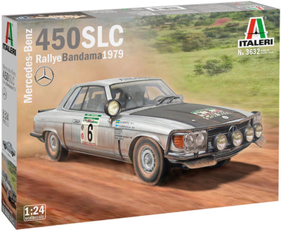 Italeri modèle kit voiture - 3632 mercedes-benz 450slc rallye bandama 1979 plastique - 1:24 - modélisme