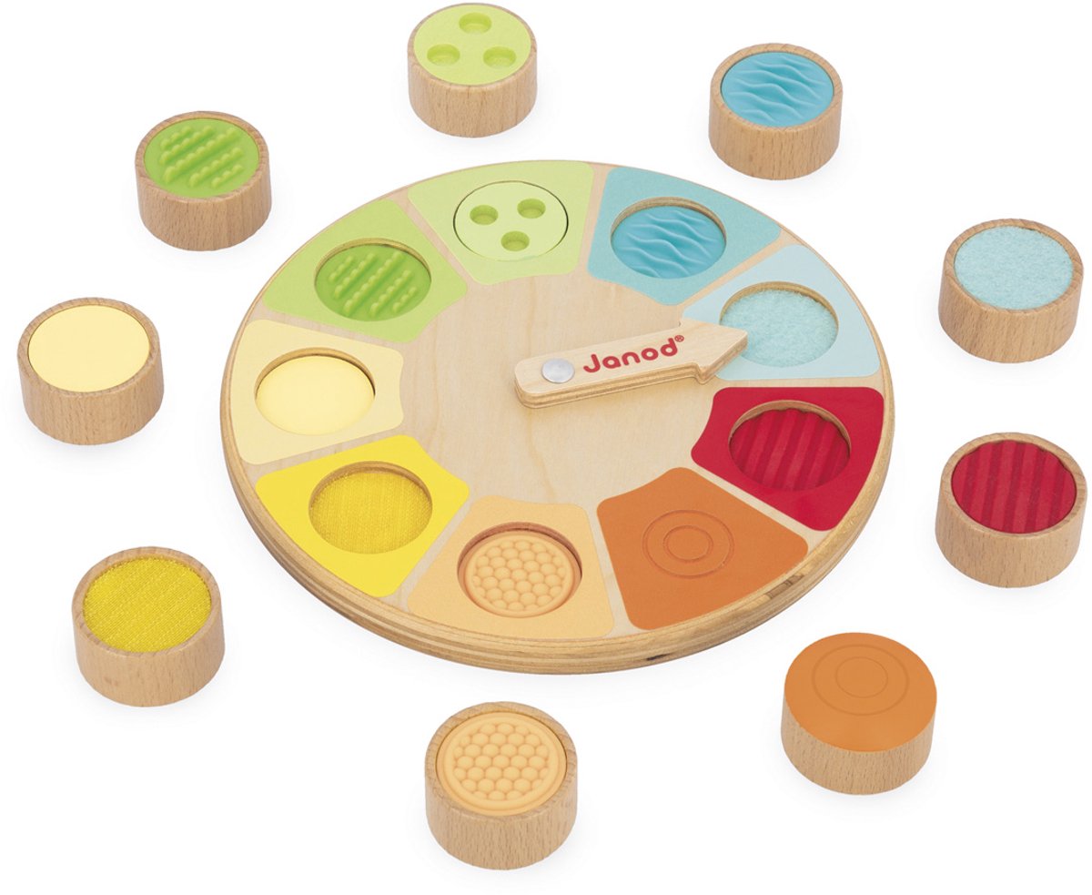 Janod - jeu sensoriel - roue mémo sensori