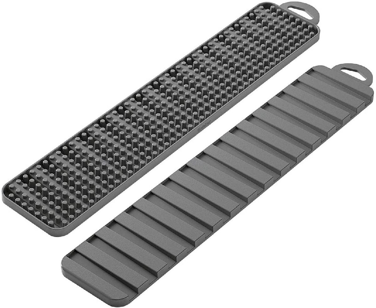 Tomado - metaltex tapis drainant metaltex gravité slim 2 faces 40 x 8 cm gris