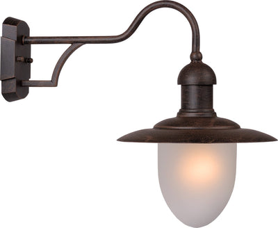 Lucide aruba - applique intérieur extérieur - ø 25 cm - 1xe27 - ip44 - marron rouille
