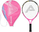 Ama sport raquette de tennis enfant graffiti rose 23 pouces - raquette junior légère avec sac - idéale pour les débutants -