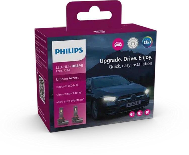 Philips Ultinon Retrofit LED HB3 HB4 12V – 11005u2500cx – lot de 2 pièces