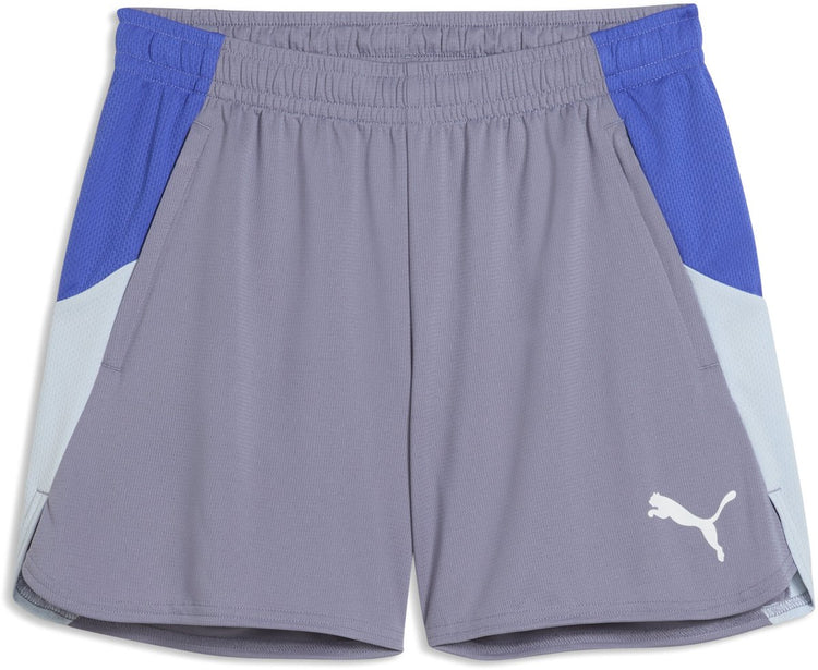 Puma Individual Blaze Shorts Pantalon de sport pour femme - gris ciel- blanc-royal saphir