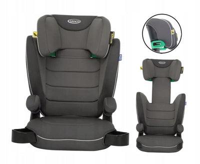 Siège auto Graco logico l i-size r129 - fer - réhausseur avec dossier - de 100 à 150 cm (env. 3,5 à 12 ans)