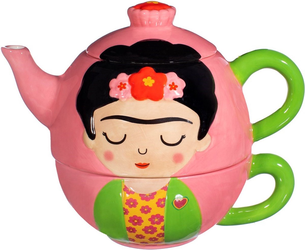 Sass belle frida kahlo théière avec tasse -
