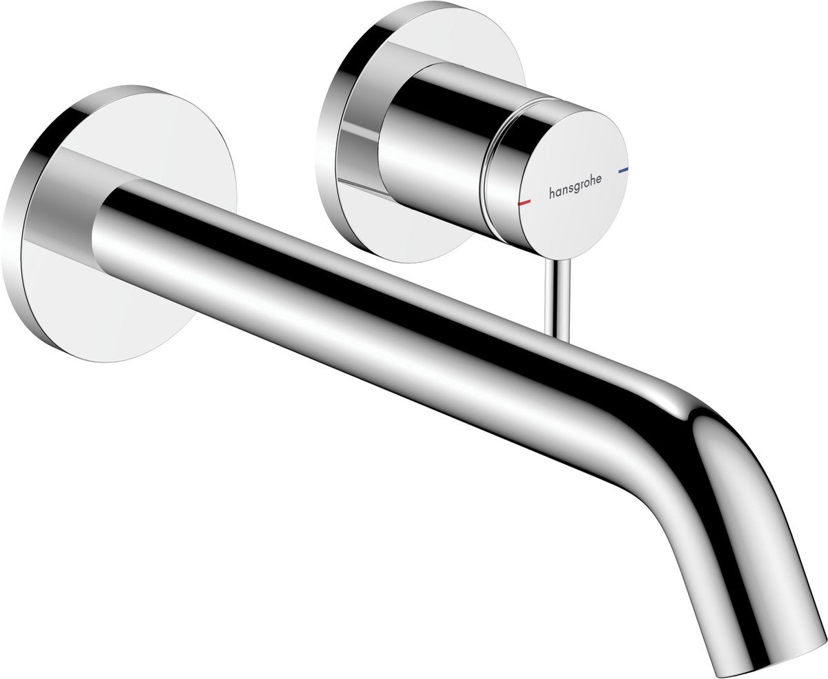 Hansgrohe tecturis s - robinet de lavabo à encastrer - pour montage mural - commande monocommande - bec de 22,5 cm - chrome
