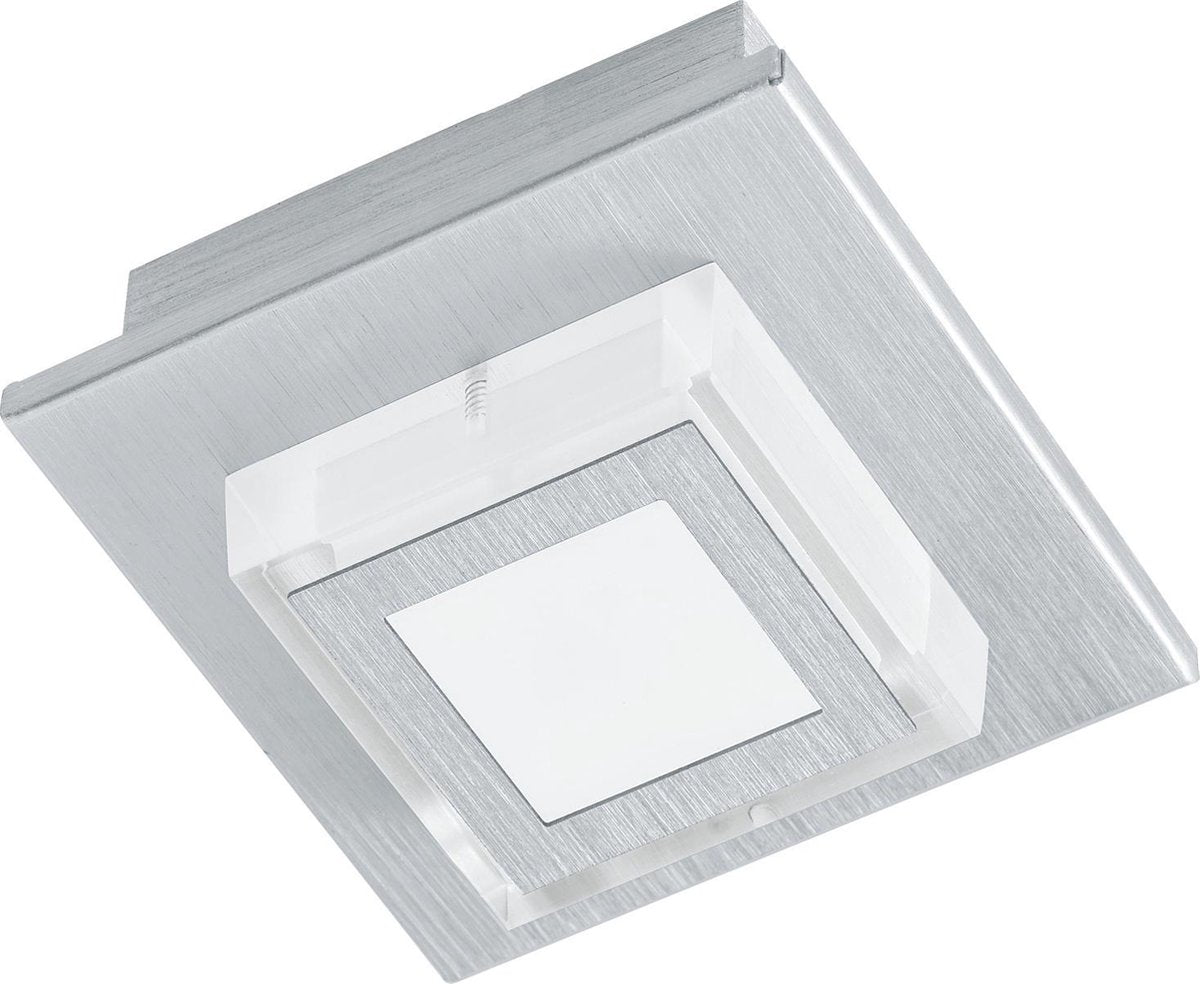 Eglo masiano - plafonnier - 1 lumière - LED - aluminium brossé - finition satinée