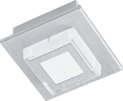 Eglo masiano - plafonnier - 1 lumière - LED - aluminium brossé - finition satinée