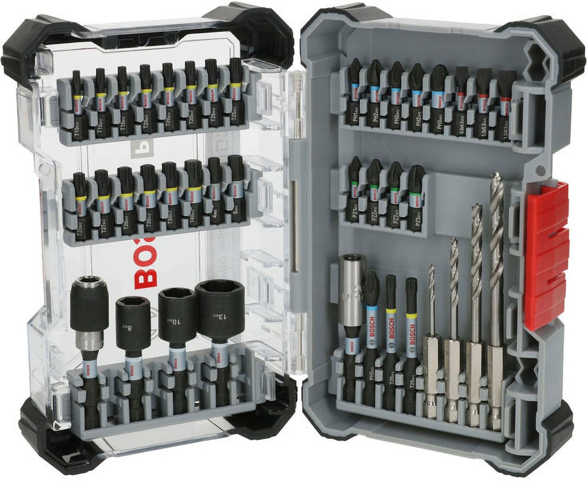 Bosch Professional Pro Impact Jeu de forets à bois 40 pièces - 2608521u87