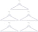 Alpina ensemble de cintres en bois blanc 5 pièces - cintres pour épaules larges - cintre avec crochet rotatif - cintres antidérapants blancs avec barre à pantalon