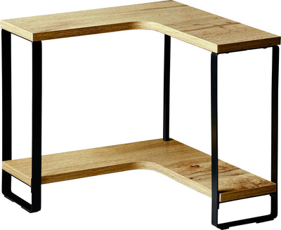 Etagere d'angle de comptoir de cuisine Kesper - 2 niveaux - bois métal - organiseur - 30 x 30 x 28 cm - surélévation