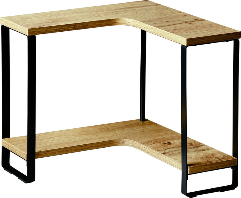 Etagere d'angle de comptoir de cuisine Kesper - 2 niveaux - bois métal - organiseur - 30 x 30 x 28 cm - surélévation