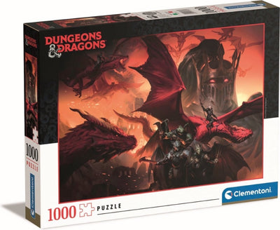 Clementoni - puzzle - donjons et dragons - cavaliers de dragons - 1000 pièces