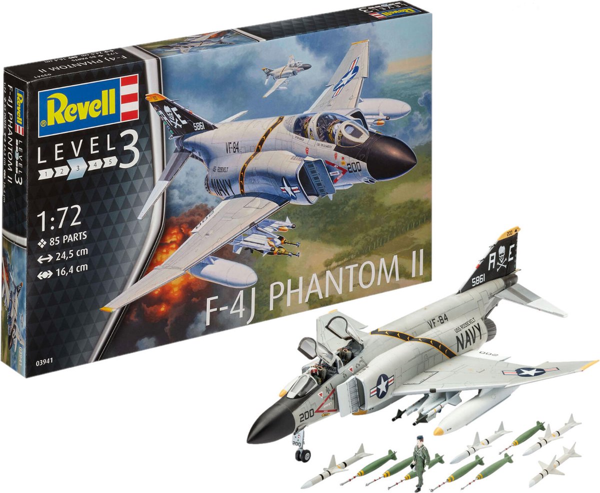 Revell maquette avion - 03941 f-4j phantom ii plastique - 1:72 - modélisme