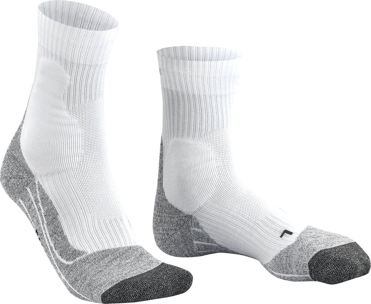 Falke te2 chaussettes de tennis en coton anti-ampoules en matière fonctionnelle homme blanc - taille 39-41