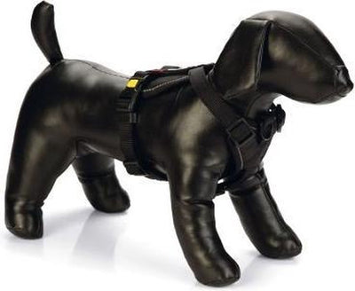 Beeztees parinca y-harnais harnais pour chien nylon noir 53-65 cm x 25 mm
