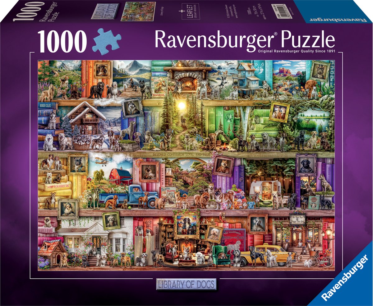 Ravensburger Puzzle la bibliothèque de chiens 1000 pièces