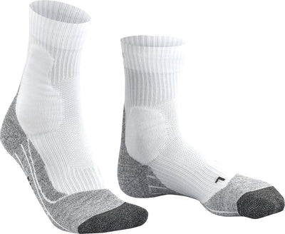 Falke te2 chaussettes de tennis en coton anti-ampoules en matière fonctionnelle homme blanc - taille 44-45