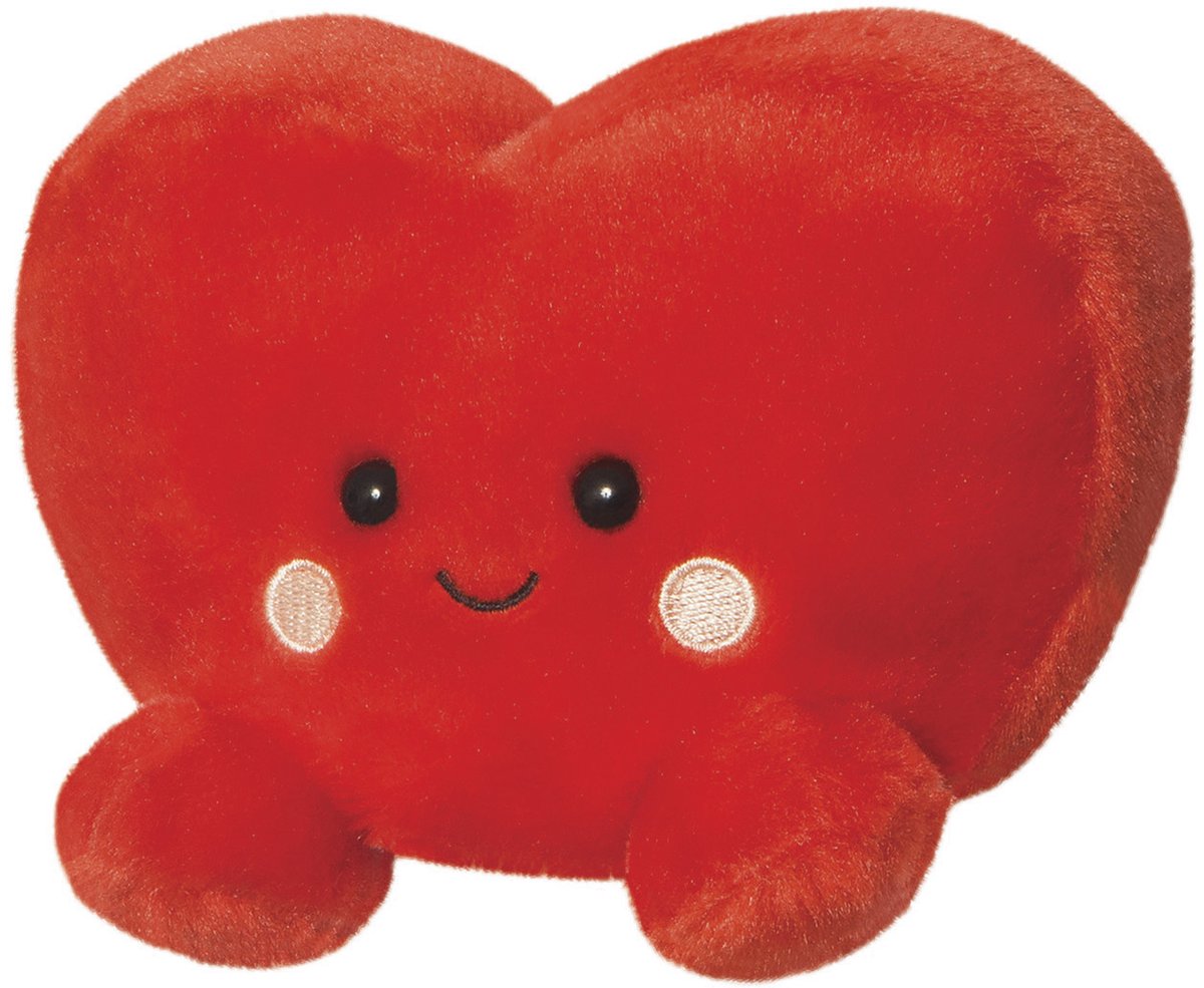 Série écologique Aurora - peluche coeur rouge - 20 cm - peluche douce