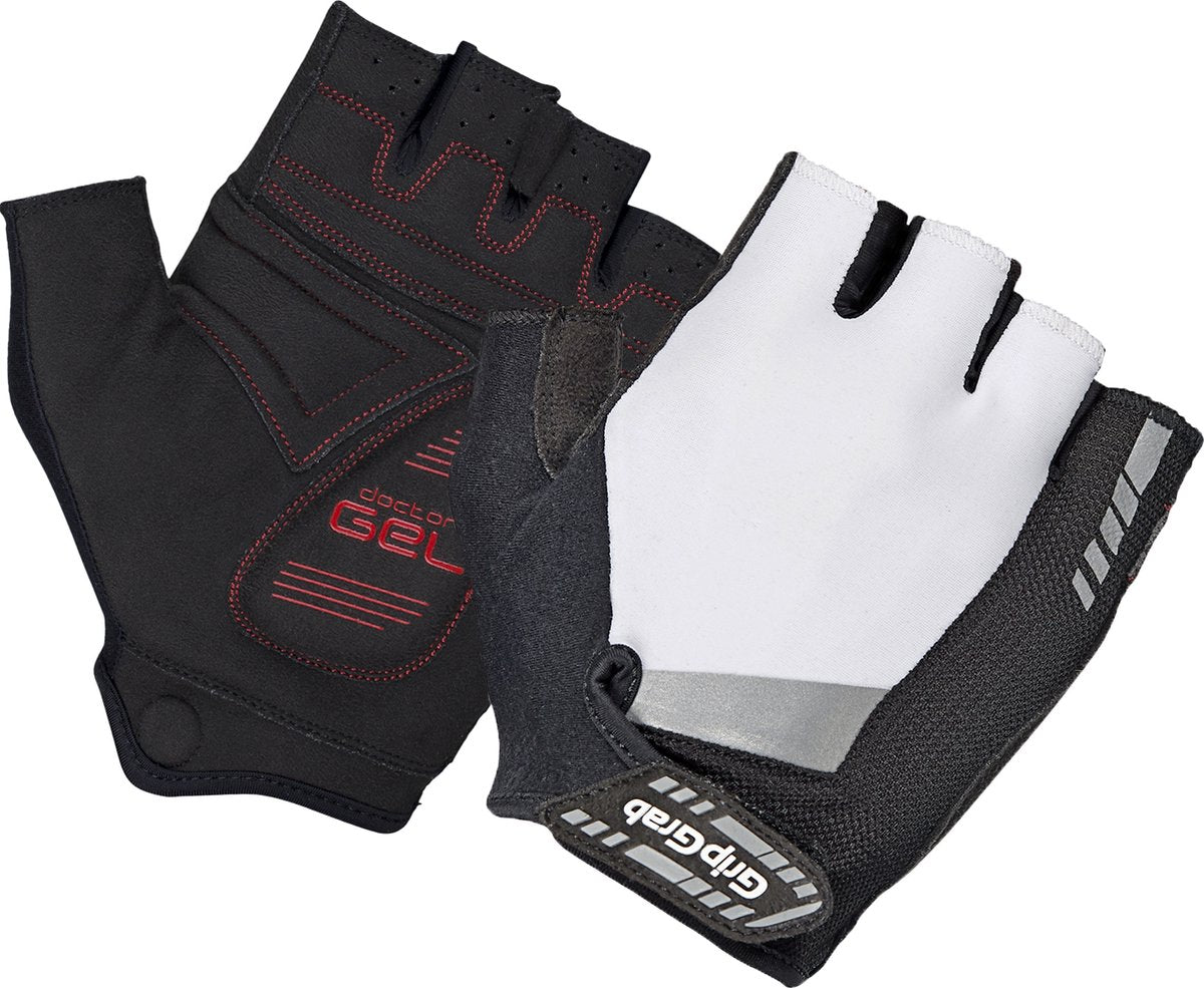 Gripgrab - gants de cyclisme d'été à doigts courts rembourrés en supergel gants de cyclisme avec rembourrage - blanc - unisexe - taille m
