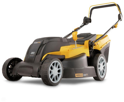 Tondeuse à gazon électrique Powerplus powxg6281 - Tondeuse à gazon 2000 w, ø 420 mm avec bac de ramassage, mulching et éjection arrière