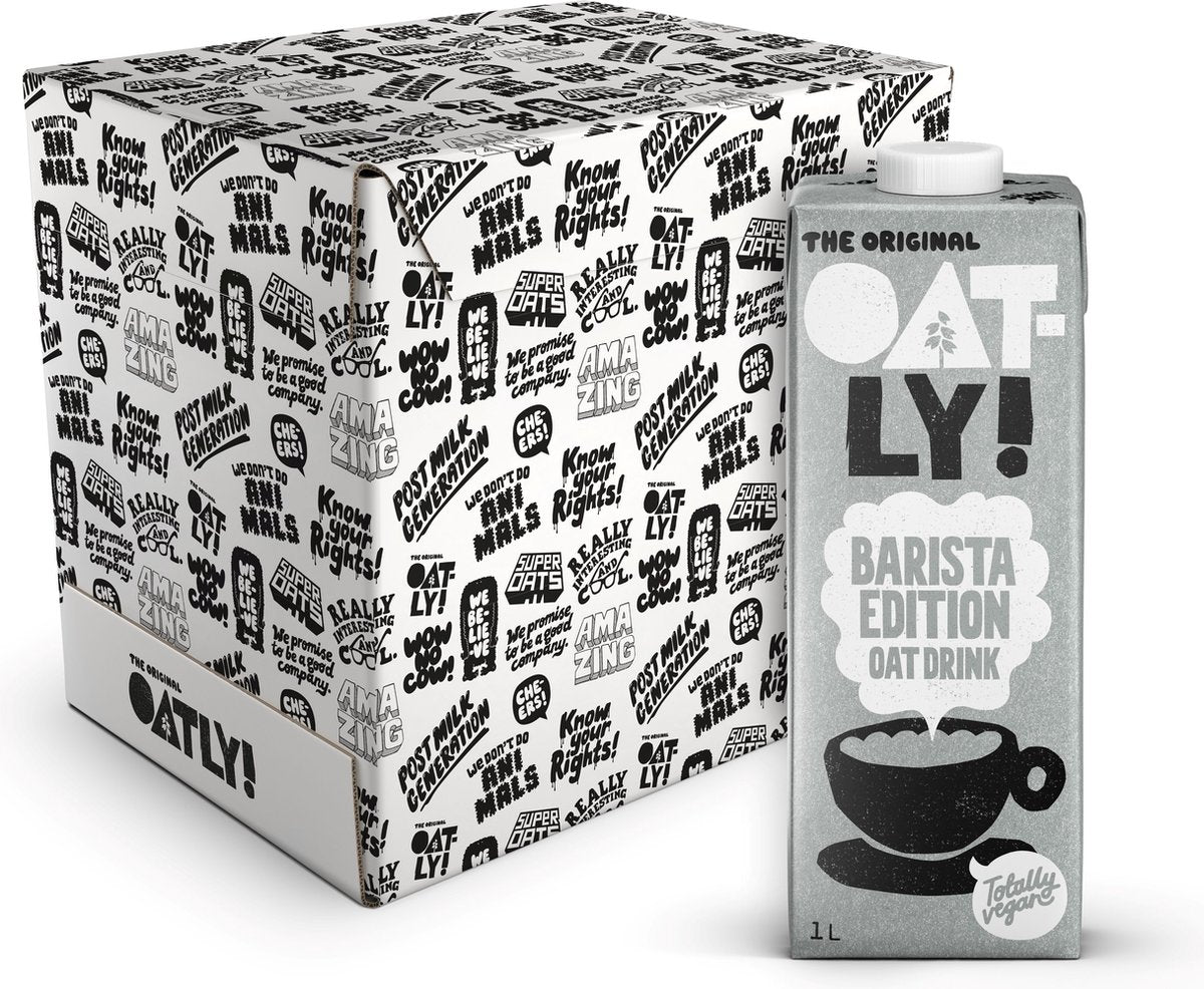 Ouah ! oatly oats barista edition - 6 pièces - (6l) - lait végétal longue conservation - barista - pack économique